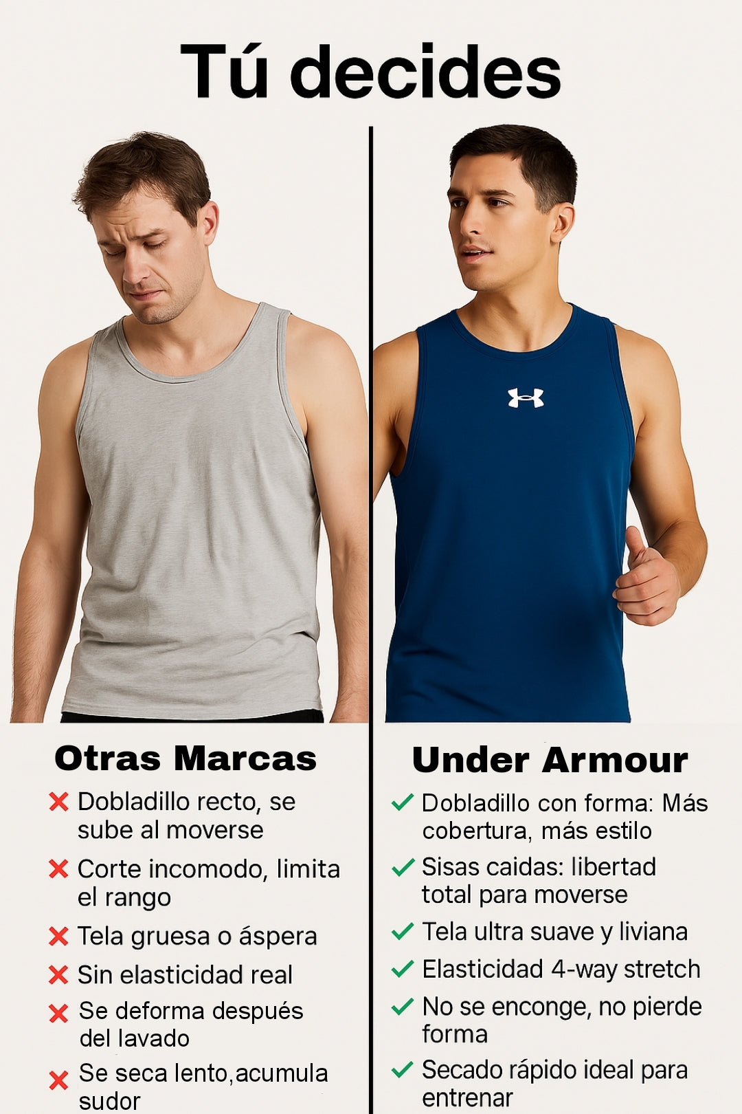 Top Under Armour Baseline Cotton Tank
