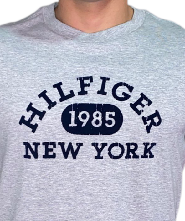 Camiseta Tommy Hilfiger Regular Fit Logo Colegial Talla S - Estilo Varsity