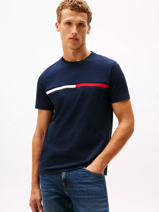 Camiseta Tommy Hilfiger Embroidered Flag Logo T-Shirt Talla M