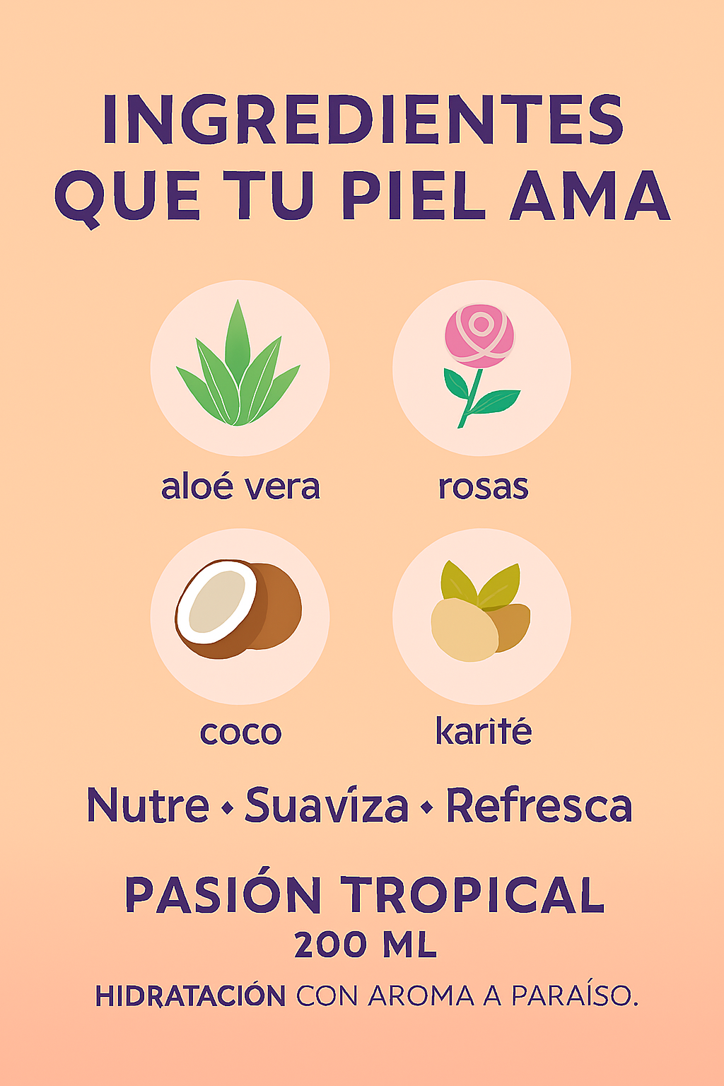 Crema Corporal Pasión Tropical – Lili Pink (200 ml)