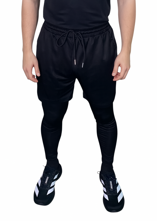 Pantaloneta Deportiva con Licra Interna para Hombre | Secado Rápido | Bolsillos Laterales + Bolsillo Secreto | Entrenamiento y Running