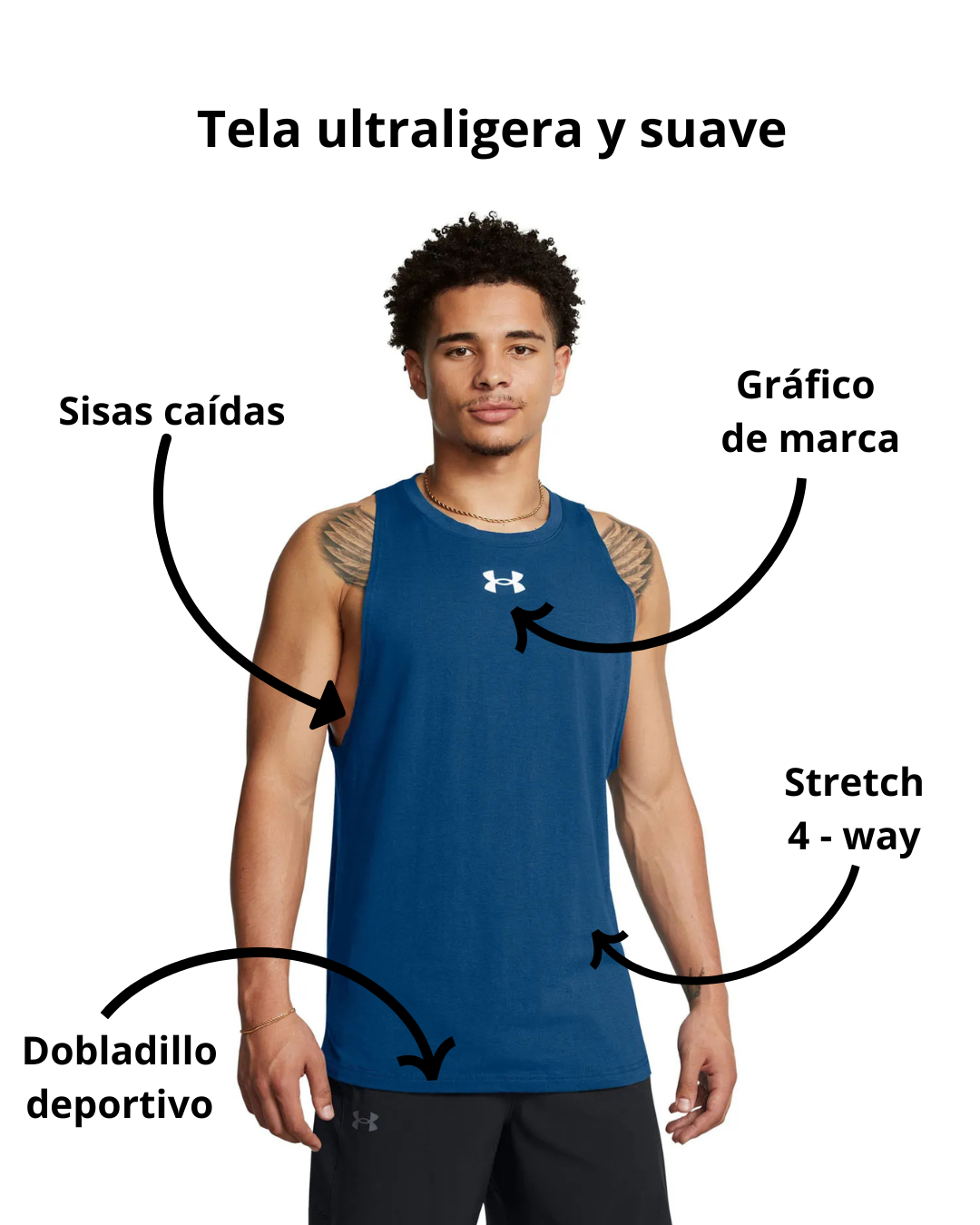 Top Under Armour Baseline Cotton Tank