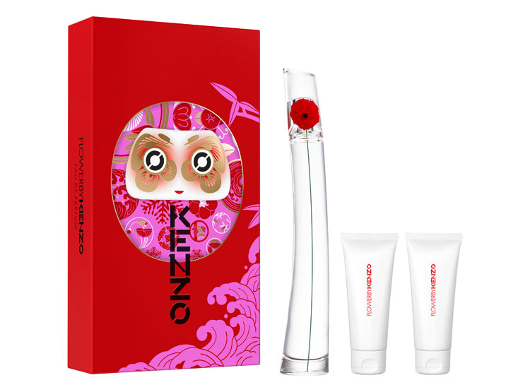 SET FLOWER BY KENZO Mujer – Eau de Parfum 100 ml + Gel de ducha 75 ml + Crema corporal 75 ml