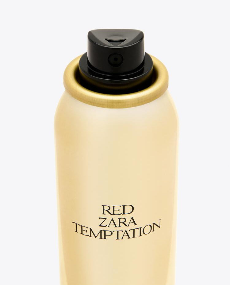 RED ZARA TEMPTATION BODY GLITTER – Spray Corporal con Brillo y Fragancia Irresistible