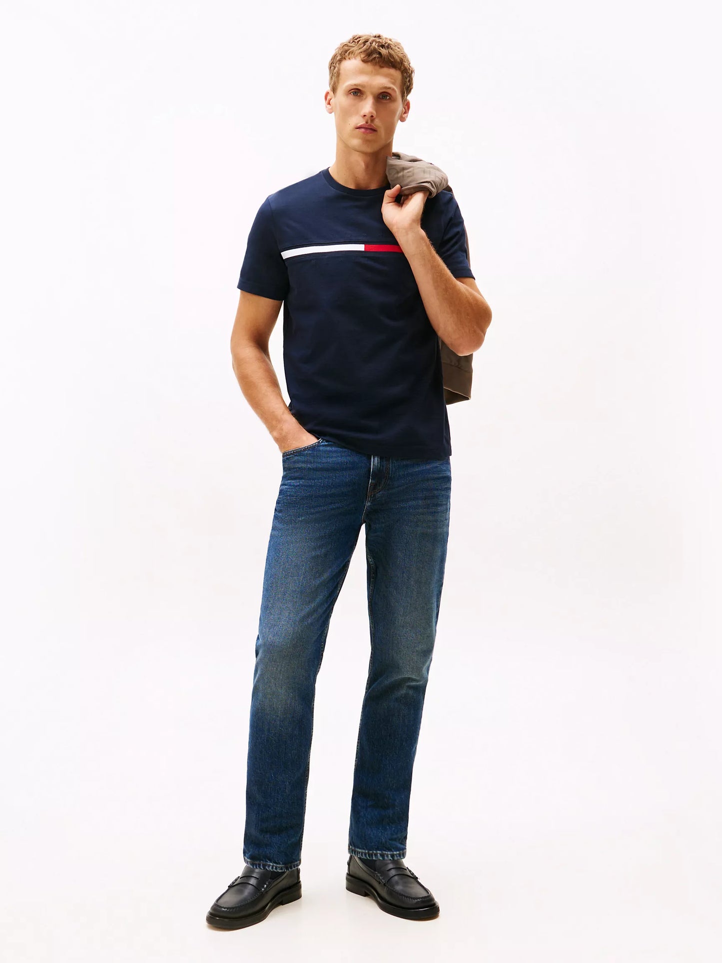 Camiseta Tommy Hilfiger Embroidered Flag Logo T-Shirt Talla M